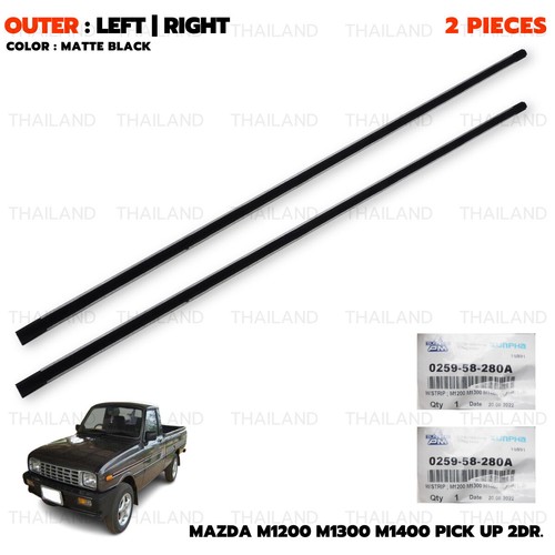 For Mazda M1200 M1300 M1400 1967 - '77 Lh+Rh Outer Weatherstrip Door Belt - Picture 4 of 10