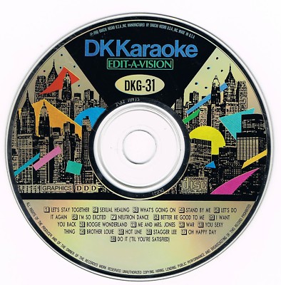 DK KARAOKE DKG-31 - ORIGINAL EDIT-A-VISION CD+G - OUT OF PRINT!!!
