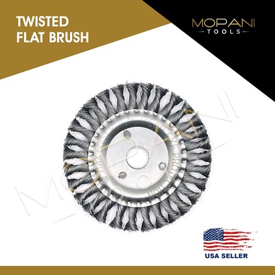 6 Inch Twist Knotted Wire Wheel Brush Twist Wire Brush Grinders 7/8'' Arbor