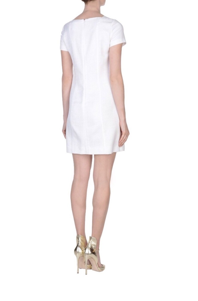 VERSACE COLLECTION Whit Dress With Signature Medusa Emblems