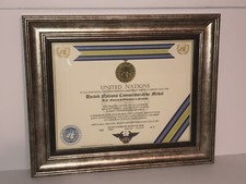 U.N. MISSION OF OBSERVERS IN PREVLAKA COMMEMORATIVE MEDAL CERTIFICATE ~ Type 1