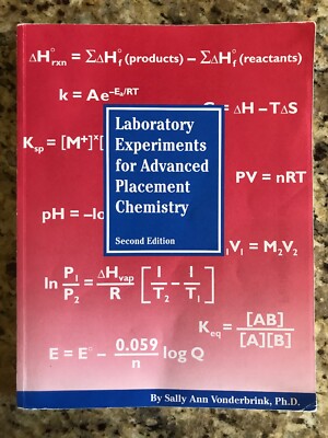 Laboratory Experiments For Advanced Placement AP Chemistry 2nd Ed Vonderbrink