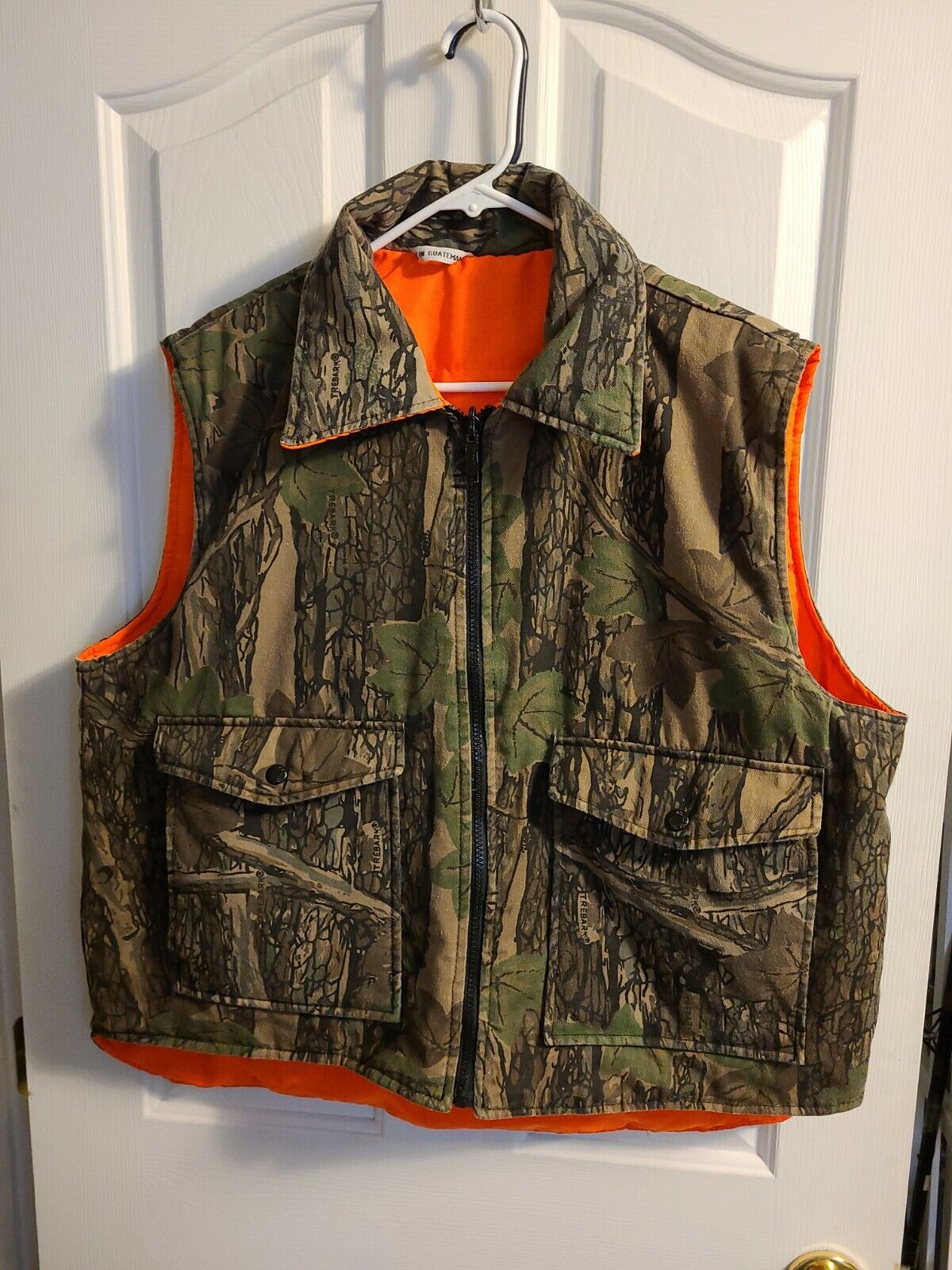 Winchester Size L Trebark Camo Blaze Orange Conceal Reversible Hunting Vest 