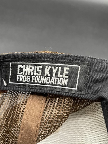 Chris Kyle Frog Foundation Snapback Trucker Hat OS Round Patch Mesh Back Cap - Picture 7 of 11