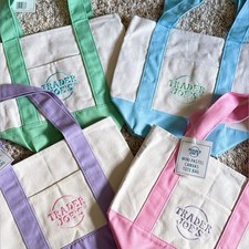Trader Joes Mini Canvas Tote Bag (Set of 4) -...