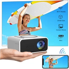 4K Projector 7500 Lumens 1080P 3D LED Mini WiFi Video Home Theater Cinema