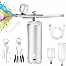 Cordless Airbrush Kit with Compressor, 48PSI Rechargeable Spray Gun Set, 0.3Mm