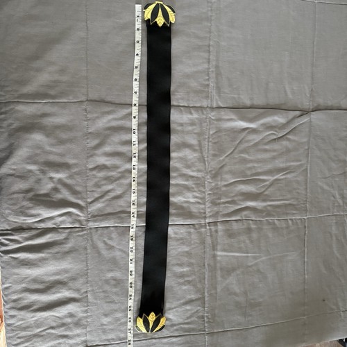 vintage elastic belt Black Gold Enamel Buckle Small - Picture 7 of 7
