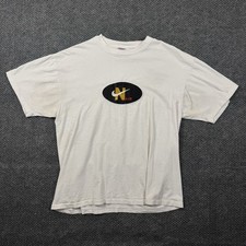 Vtg 90s Nike Air Embroidered Oval Logo Tee XL White Single Stitch USA Made