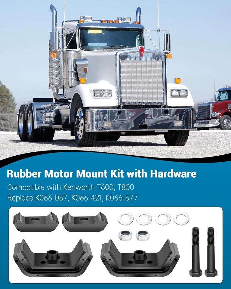 Montaje de motor de goma T800 compatible con Kenworth T600 T800, montaje de motor W900 Foto 2 de 4