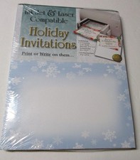Kit de invitaciones para fiesta de invierno imprimible por computadora 24 tarjetas y sobres
