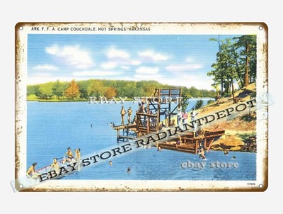 tin sign 1930s-40s Arkansas F.F.A. Camp Couchdale Hot Springs Arkansas