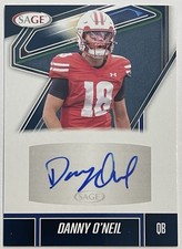 2026 DANNY O’NEIL Sage AUTOGRAPH! WISCONSIN BADGERS QB AUTO!