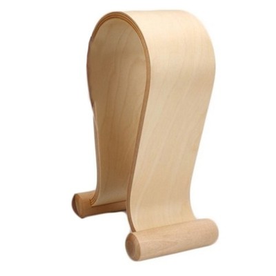 Wooden Walnut Headset Display Brown Birch Beige Holder Headphone Rack Stand