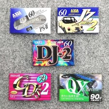 TDK AXIA Maxell QX High Position Cassette Tape Set Type II 5pcs 60/74/70min New