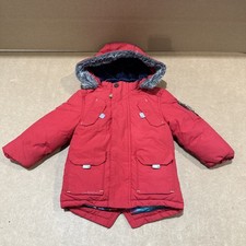 Baker By Ted Baker Boys Puffer Coat In Red - Size 12-18 Mnths - New See Desc…