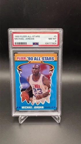 🔥1990 FLEER All Stars #5 MICHAEL JORDAN Bulls HOF PSA MINT 🔥 GOAT