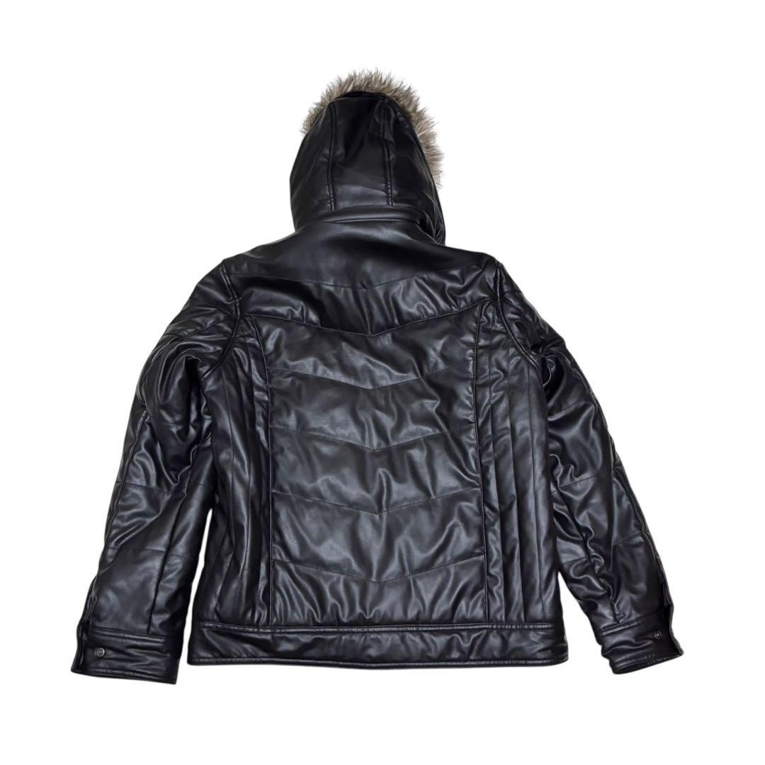 00s  leather down jacket far - image 7