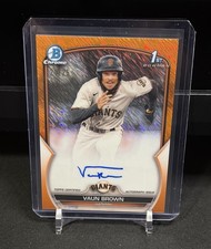 2023 Bowman Chrome Vaun Brown 1st Auto Orange /25 Giants