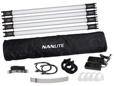 Nanlite Pavotube 15c RGBWW LED Tube Light 4-Light Kit with Bag  Accessories