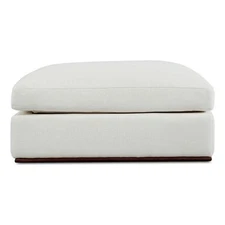 Moe's Home Collection Rue Ottoman Fabric White