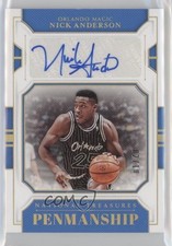 2018-19 Panini National Treasures Penmanship Gold 2/10 Nick Anderson Auto 0rc7