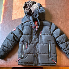 Canada Weathergear Black Hooded Full Zip Puffer Jacket Unisex youth Size 8