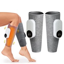 Cordless Air Compression Thigh Calf Leg Massagers Circulation Pain Relief w Heat