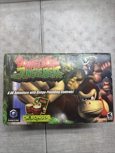 Donkey Kong Jungle Beat Nintendo GameCube Game W/ Box & Bongos Complete Tested