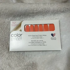 Color Street Nail Polish Strips - Lean Mean Tangerine Solid Orange New Sealed