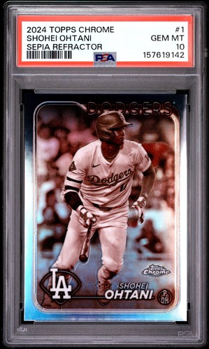 2024 TOPPS CHROME SEPIA REFRACTOR #1 SHOHEI OHTANI PSA 10