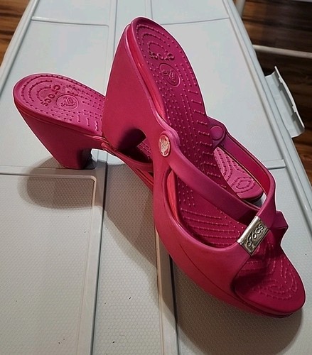 Crocs Cyprus IV Damen-Sandale mit Absatz Fiucia Größe 10 - Bild 2 von 4