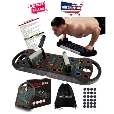 Push Up Board 20 in 1 Foldable Home Gym Bar Portable Exercise Handles 600lbs Max