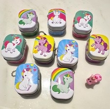 Unicorn in a tin. Mini Metal Tin Containers Party Favours, Multicolour, Under 5s