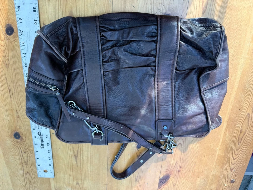 Bolso de Mano Vintage Lanvin PARÍS Neo Sac Piel de Cordero Marrón Marrón Marrón M7 Foto 4 de 4