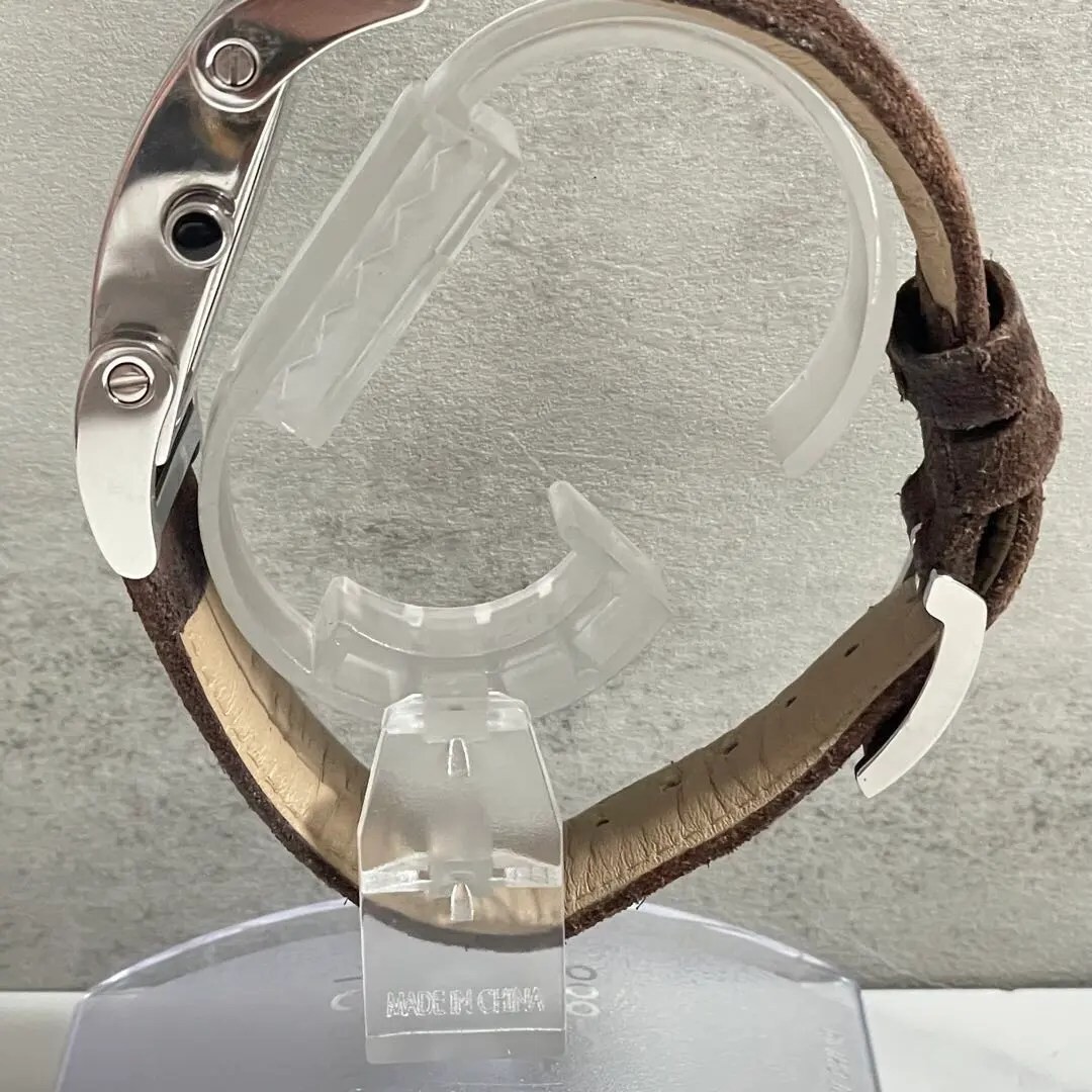 Burberry Rectangular Watch Quartz Brown Suede Str… - image 2