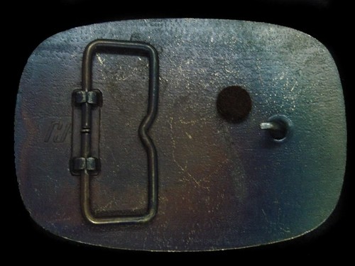 UA03133 VINTAGE 1970s **GEARHART THE GO COMPANY** OILFIELD BELT BUCKLE - Picture 2 of 2