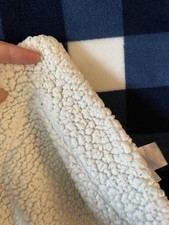 Lila Jack Blue White Buffalo Plaid Baby Infant Blanket GUC