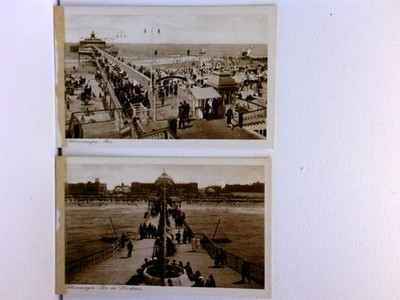 3 AK Scheveningen; Pier von der Landseite, Pier von der Seeseite, Boulevard mit 