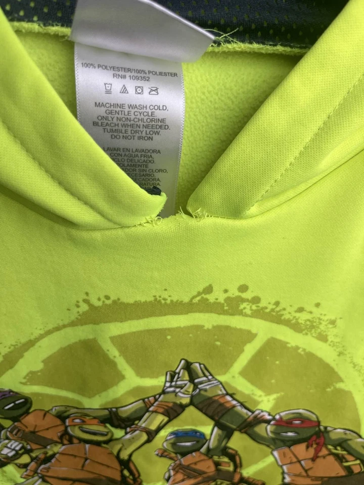TMNT Teenage Mutant Ninja Turtles Boys Green Hoodie - Image 4 of 4