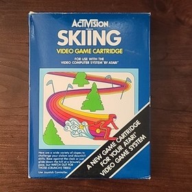 Vintage Skiing Atari 2600, 1980 CIB Complete In Box Very Clean Tested Works