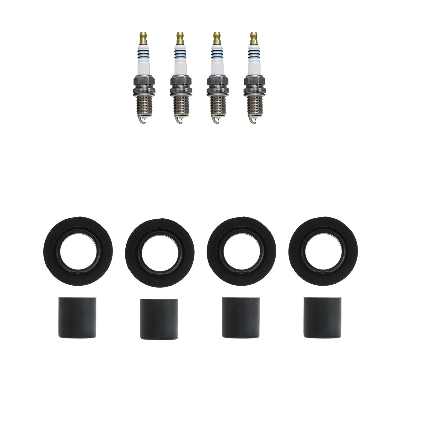 Denso 4 Iridium Power Plugs  NGK Ignition Coil Boots Kit for Honda Civic GX L4