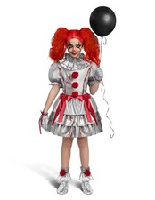 Spooktacular Creations Girls Clown Costume SMALL 5-7 Halloween Scary Clown NWT