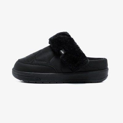 BALLOP Ember Fleece Pantolette Plus Hausschuhe All-Black Kaltwetter Winter Ru...
