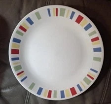 Set Of 4 Corning Corelle Memphis Dinner Plates 10 1/4" USA Retro Modern