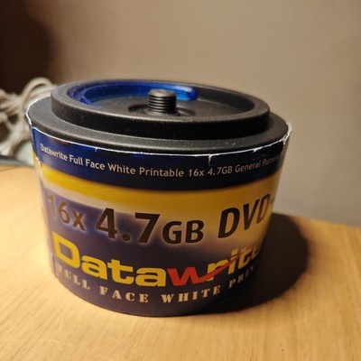 48 Stück Datawrite Full Face weiß bedruckbar 16x 4,7 GB Gen Zweck DVD-R Discs