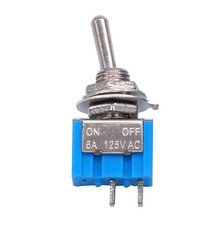 SPST Mini Toggle Switch 2pin 2 Position ON/Off Miniature 6A 125V