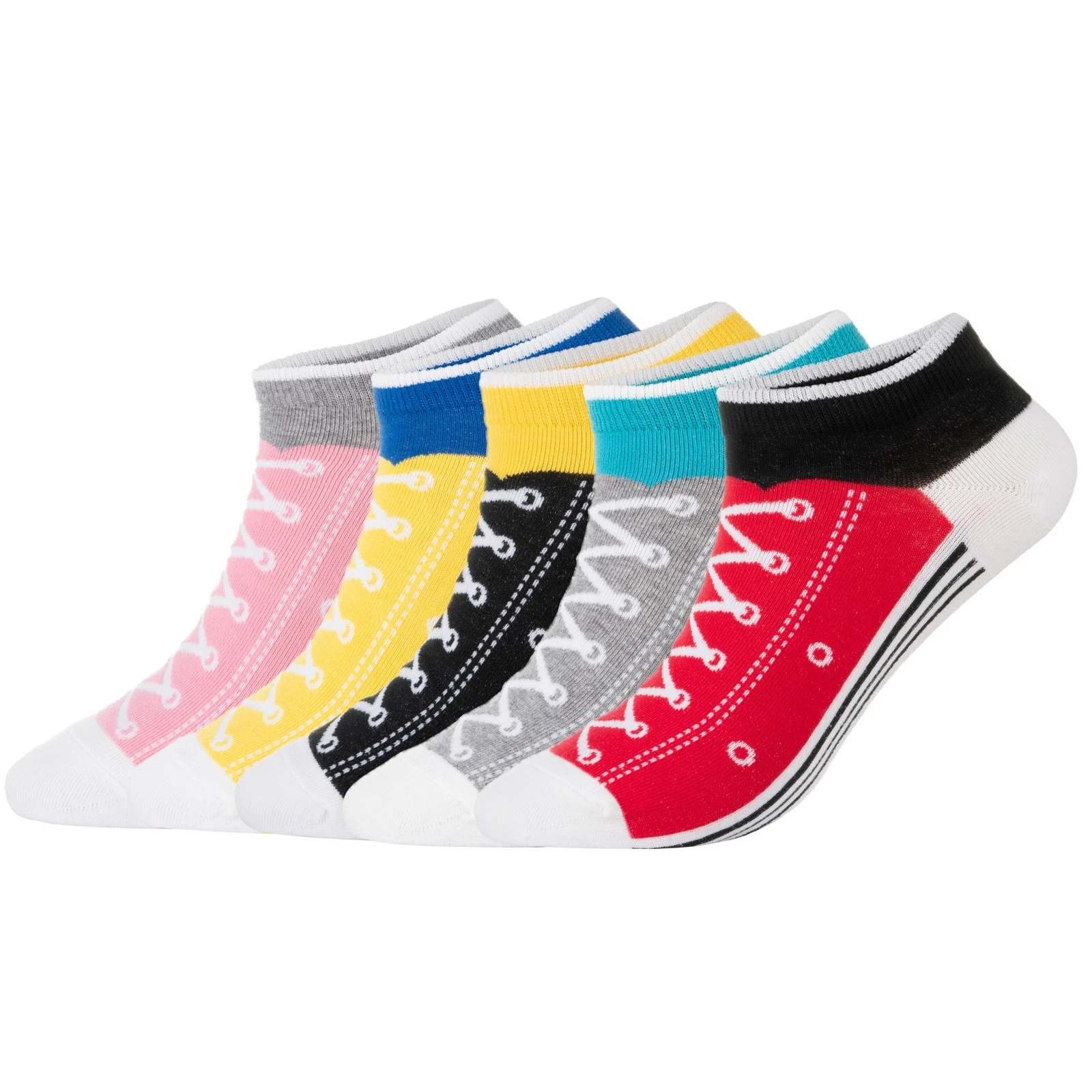 Women’s 5 Pack Lightweight Cotton (86%) Novelty Low Cut Socks Cool Sneakers A...