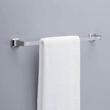 24 in. Wall Mounted Replacement Towel Bar Rod in Clear