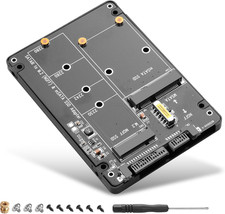 M.2 NGFF SSD MSATA SSD to 2.5"" SATA III Converter Adapter 2 in 1 B Key/B M Ke